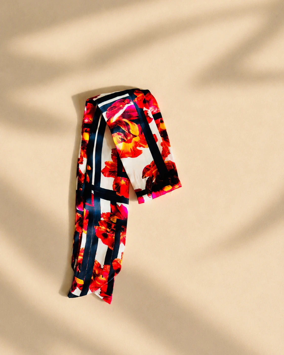 Twilly de Seda Estampado Burdeo