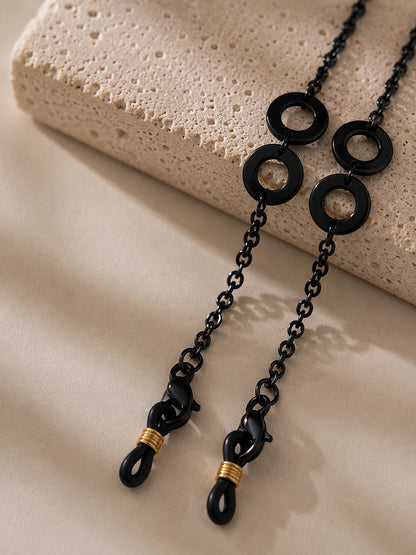 Strap para Anteojos | Cadena Negra Círculos