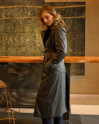 Chaqueta Larga de Cuero Natalia