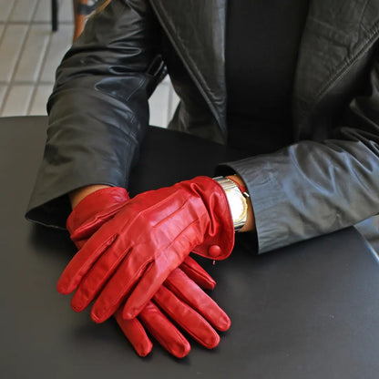 Guantes de Cabretilla Mía Rojo para Mujer | Elegancia Atemporal |