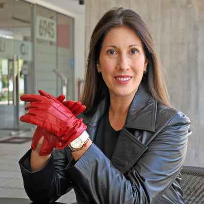 Guantes de Cabretilla Mía Rojo para Mujer | Elegancia Atemporal |