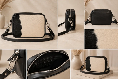 Cartera de Cuero con Pelo | Lily | La Pampa Leather