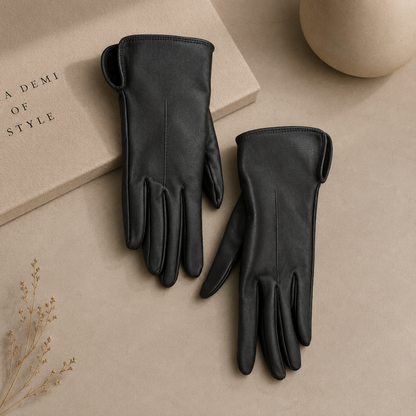 Guantes de Cabretilla Negro para Mujer | Elegancia Atemporal