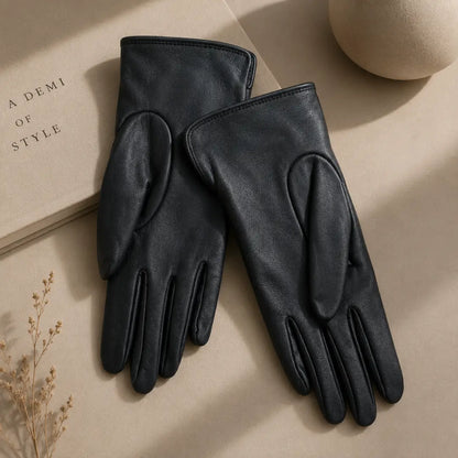 Guantes de Cabretilla Mía Negro para Mujer | Elegancia Atemporal