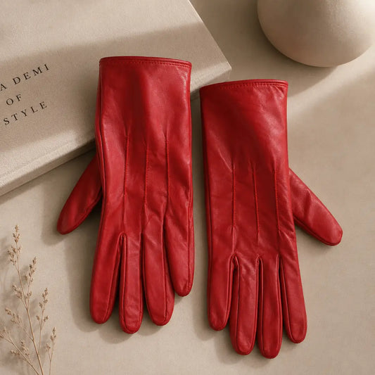 Guantes de Cabretilla Mía Rojo para Mujer | Elegancia Atemporal |