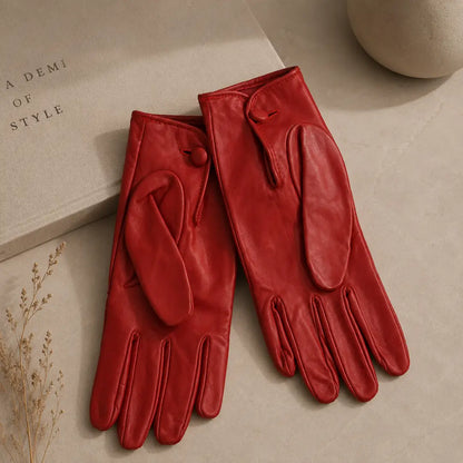 Guantes de Cabretilla Mía Rojo para Mujer | Elegancia Atemporal |
