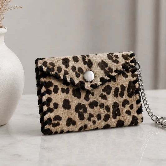 Monedero Animal Print Pelo Natural