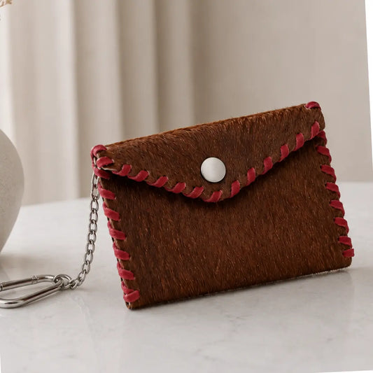 Monedero Chocolate Pelo Natural
