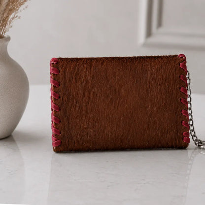Monedero Chocolate Pelo Natural