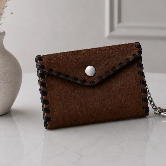 Monedero Chocolate Pelo Natural