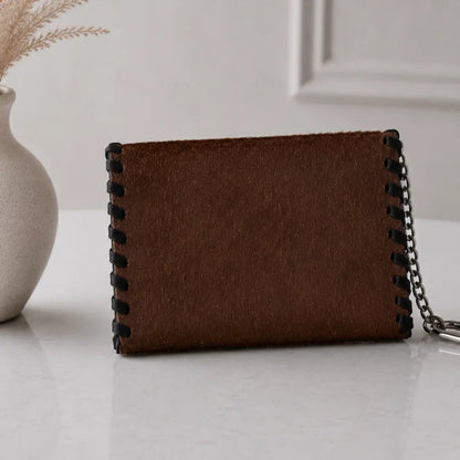 Monedero Chocolate Pelo Natural